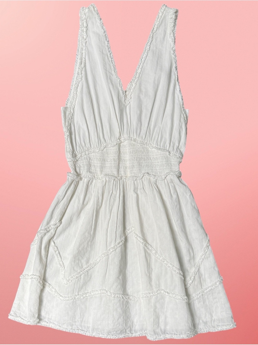 NWT LoveShackFancy White V-Neck Casual Sundress for Kids